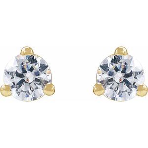 14K Yellow Gold 1/5 CTW Lab-Grown Diamond Stud Earrings – image 2