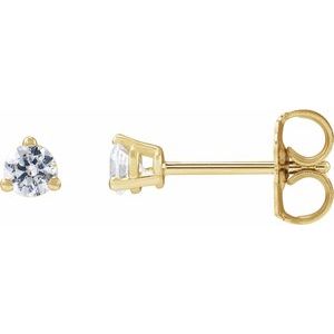 14K Yellow Gold 1/5 CTW Lab-Grown Diamond Stud Earrings