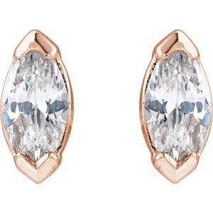 14K Rose Gold 1/6 CTW Lab-Grown Diamond Stud Earrings – image 2