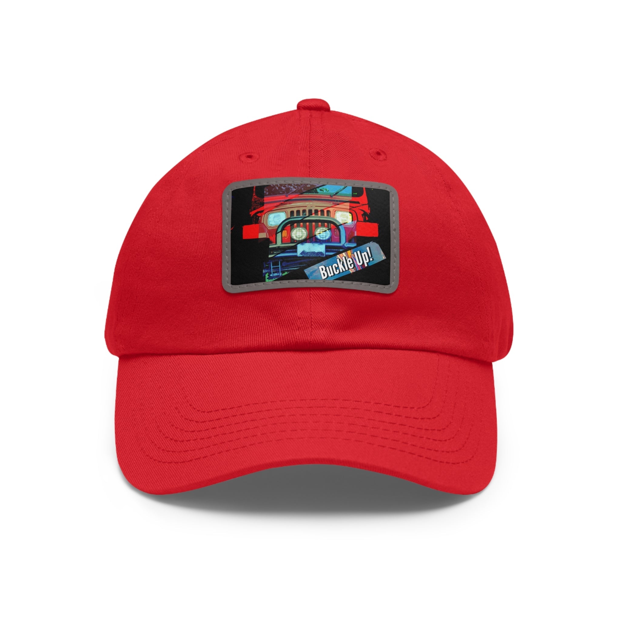 Buckle Up!  4 Wheel Drive Hat with Rectangle Leather Patch