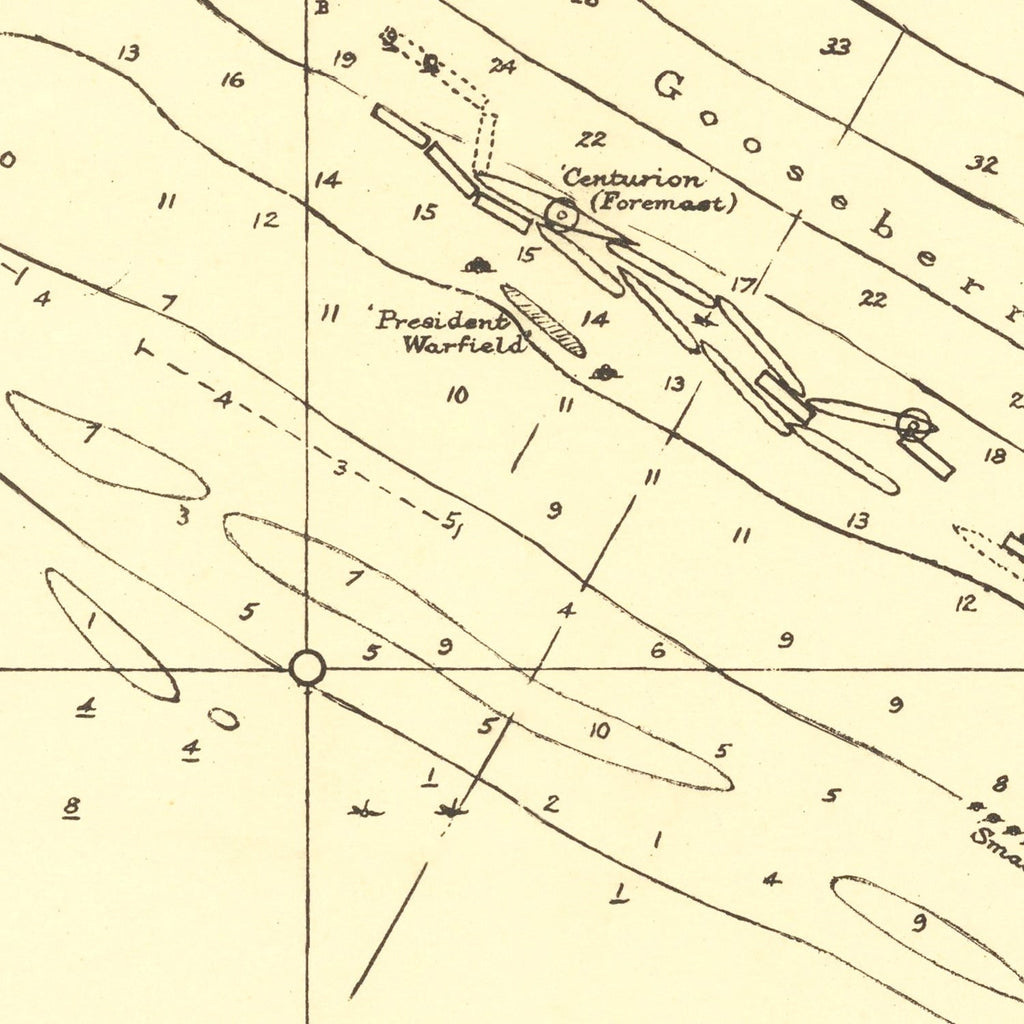 Vintage Omaha Beach World War II Map 1944