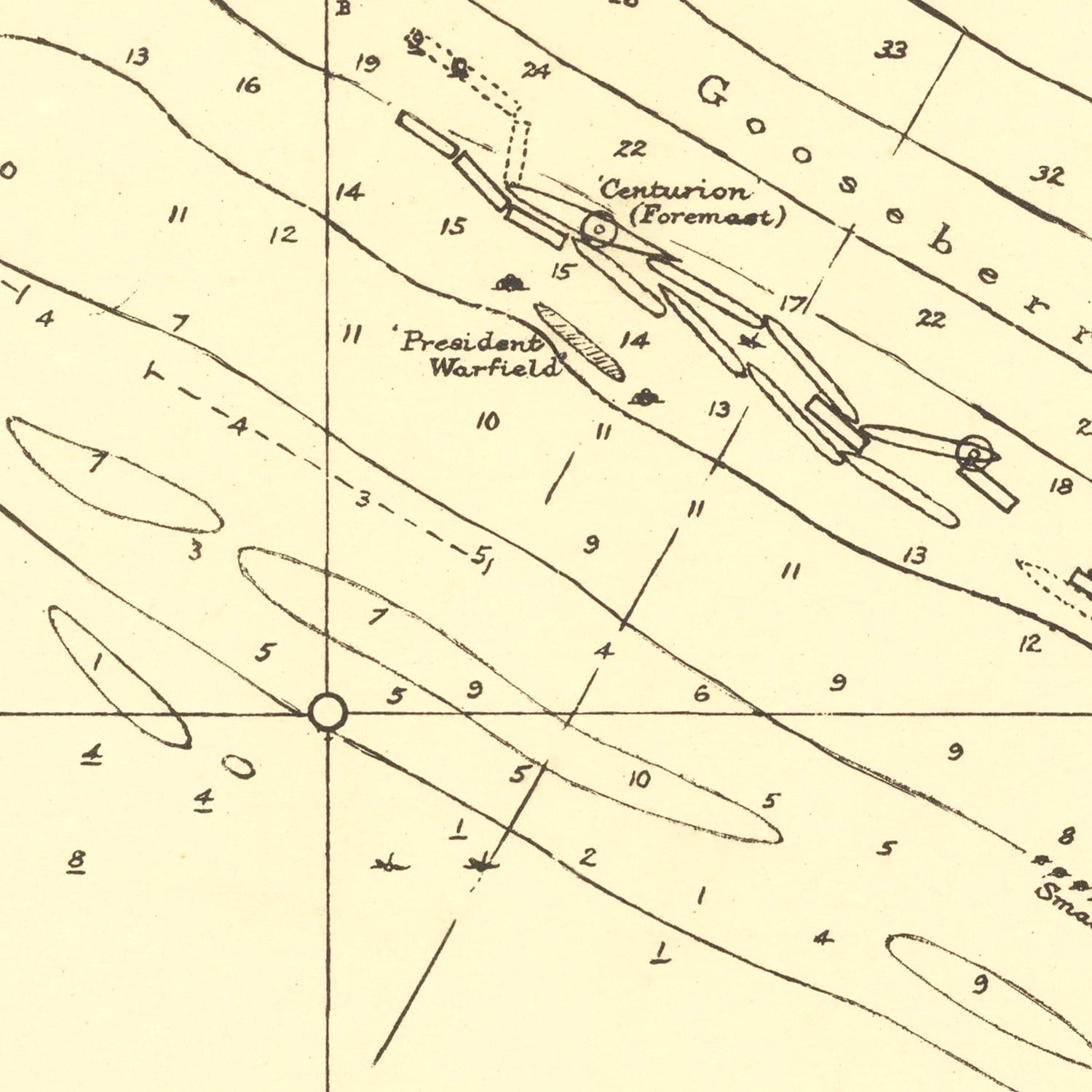 Vintage Omaha Beach World War II Map 1944