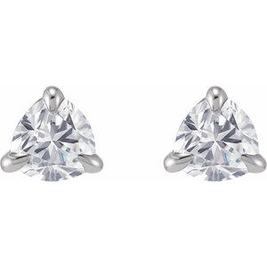 Sterling Silver 3.5 mm Lab-Grown Moissanite Stud Earrings – image 2