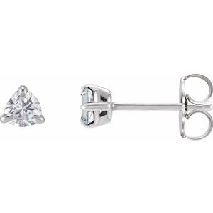 Platinum 3.5 mm Lab-Grown Moissanite Stud Earrings