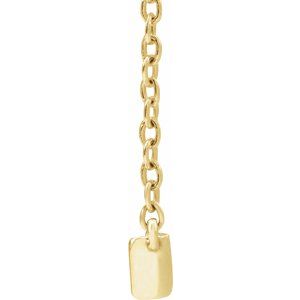 14K Yellow Gold 3/8 CTW Lab-Grown Diamond Bar 16-18" Necklace