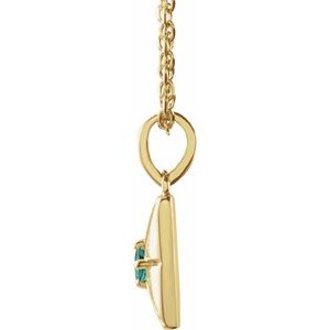 14K Yellow Gold Natural Alexandrite 16-18" Necklace