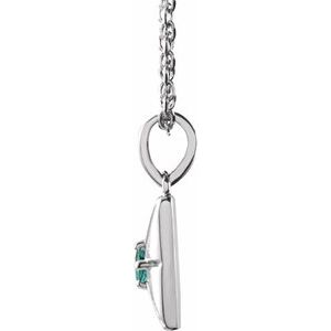 Platinum Natural Alexandrite 16-18" Necklace