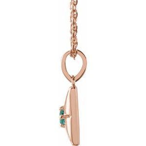 14K Rose Gold Natural Alexandrite 16-18" Necklace