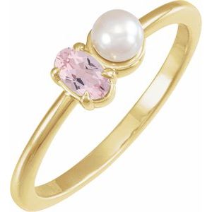 Accented Pearl Ring