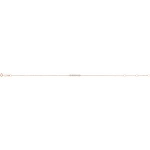14K Rose Gold 1/10 CTW Natural Diamond Bar 6 1/2-7 1/2" Bracelet – image 3