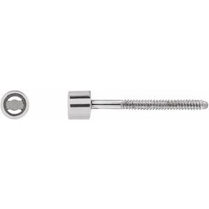 14K White Gold 1.75 mm Round Micro Single Stud Earring Mounting