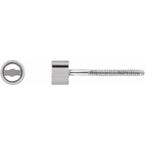 Platinum 2.5 mm Round Micro Single Stud Earring Mounting