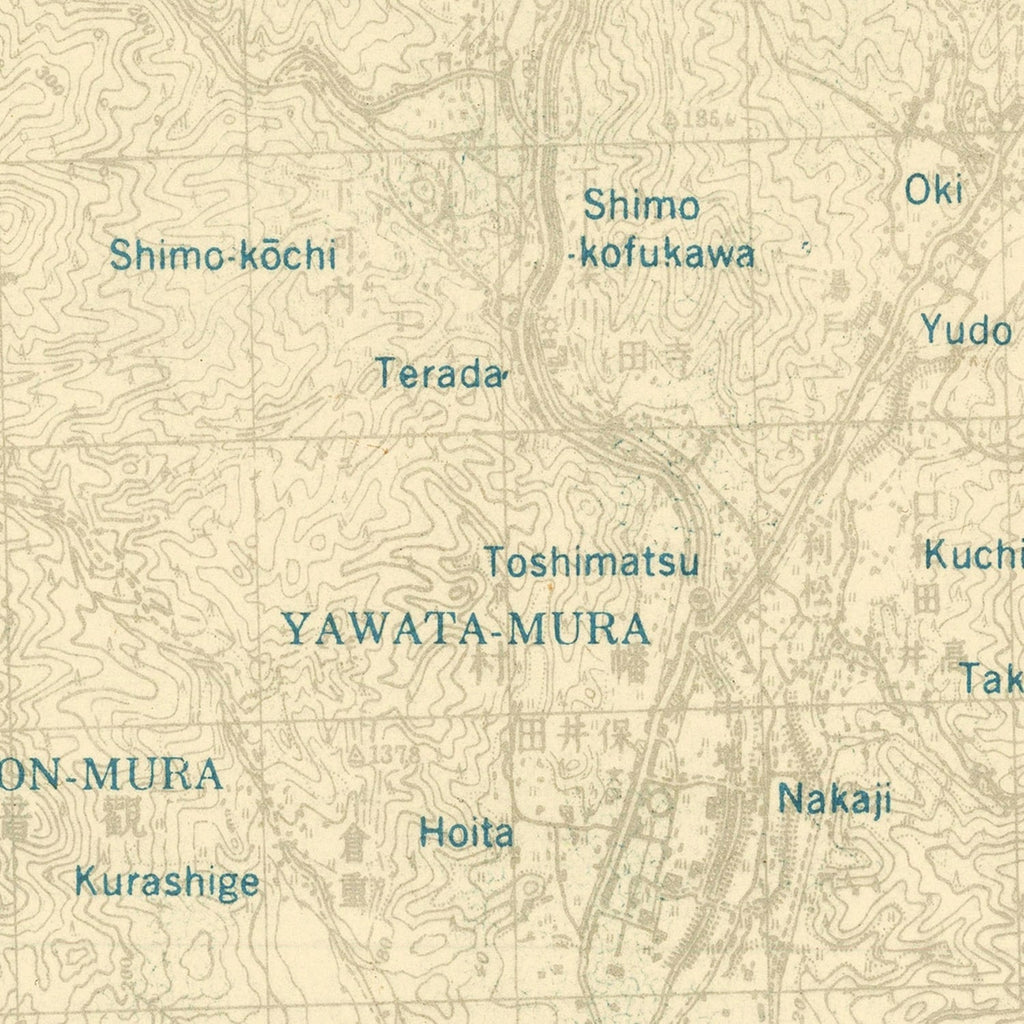 Vintage Hiroshima Bombing Map 1945