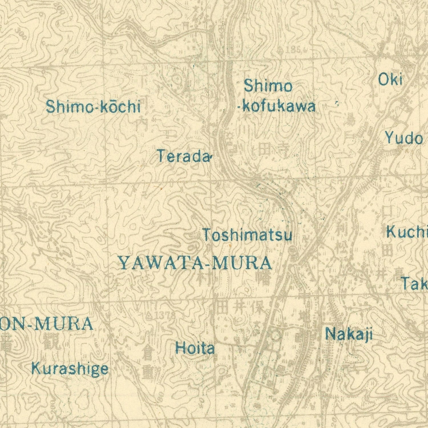 Vintage Hiroshima Bombing Map 1945
