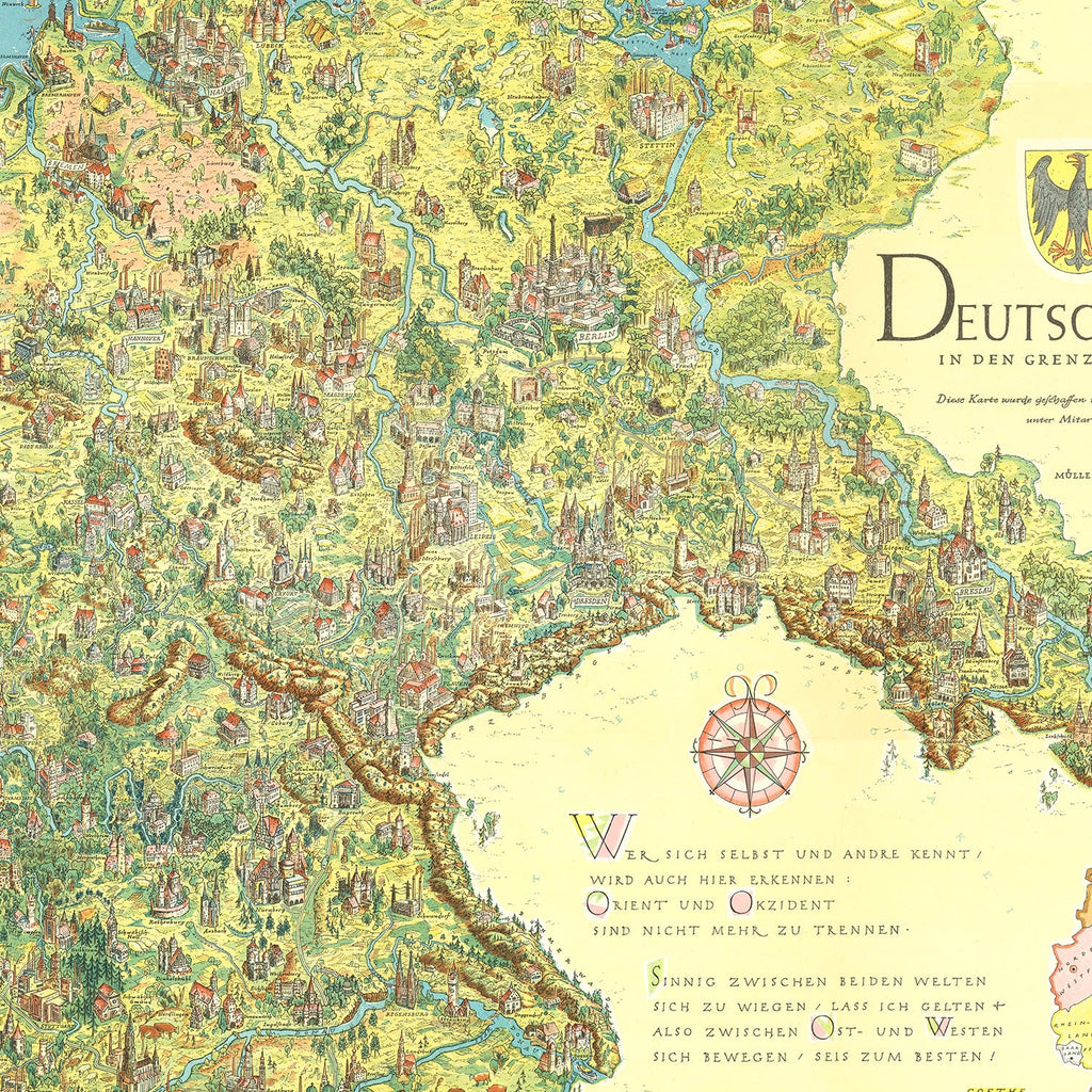 Vintage Germany in the Borders of 1937 Map
