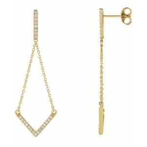14K Yellow Gold 1/4 CTW Natural Diamond Earrings