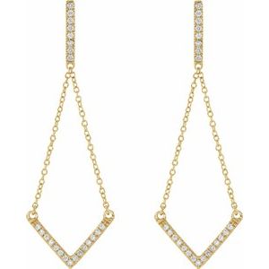 14K Yellow Gold 1/4 CTW Natural Diamond Earrings – image 2