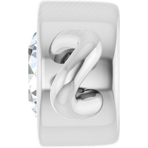 Platinum .08 CT Lab-Grown Diamond Bezel-Set Link