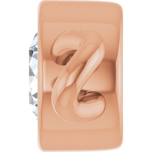 14K Rose Gold .08 CT Lab-Grown Diamond Bezel-Set Link