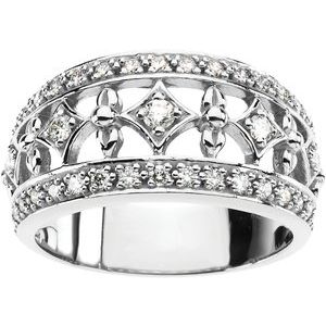 Platinum 1/2 CTW Natural Diamond Ring