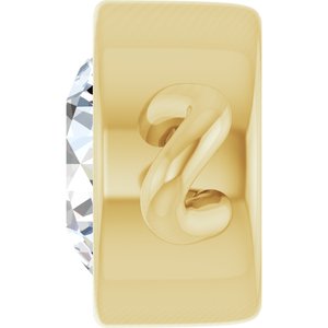 14K Yellow Gold 1/5 CT Natural Diamond Bezel-Set Link