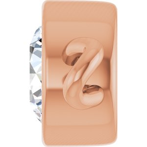 14K Rose Gold 1/5 CT Natural Diamond Bezel-Set Link