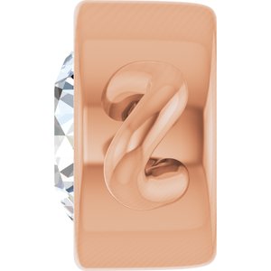 14K Rose Gold 1/6 CT Natural Diamond Bezel-Set Link