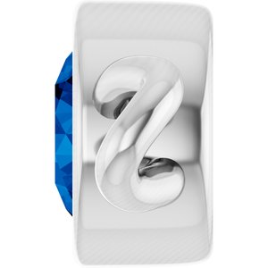 Platinum Lab-Grown Blue Sapphire Bezel-Set Link
