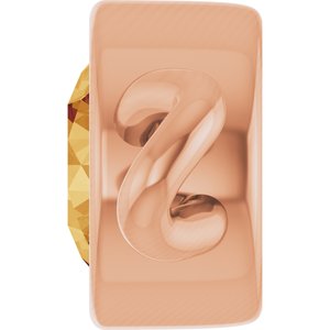 14K Rose Gold Natural Citrine Bezel-Set Link