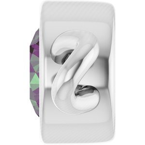 Platinum Lab-Grown Alexandrite Bezel-Set Link