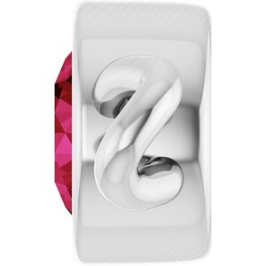 Platinum Natural Ruby Bezel-Set Link