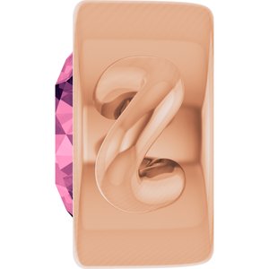 14K Rose Gold Natural Pink Tourmaline Bezel-Set Link