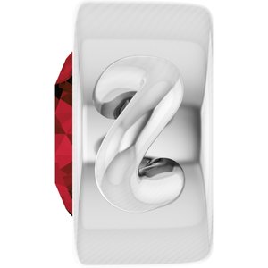 Platinum Natural Mozambique Garnet Bezel-Set Link