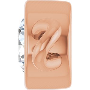 14K Rose Gold 1/10 CT Lab-Grown Diamond Bezel-Set Link