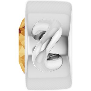 Platinum Natural Citrine Bezel-Set Link