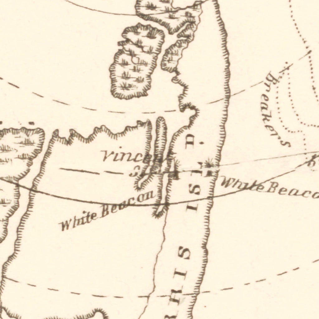 Vintage Charleston Harbor Map 1865