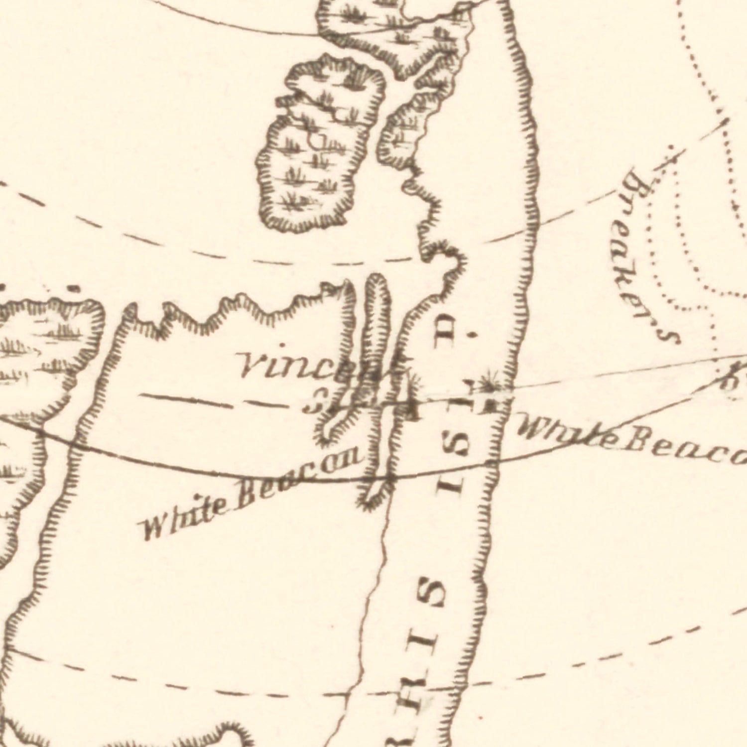 Vintage Charleston Harbor Map 1865