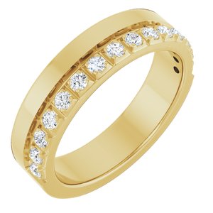 14K Yellow 1/3 CTW Natural Diamond Anniversary Band