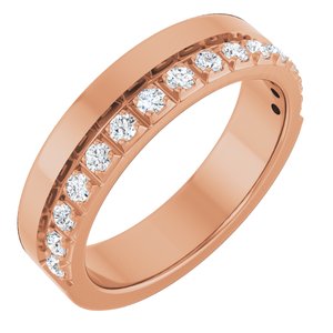 14K Rose 1/3 CTW Natural Diamond Anniversary Band