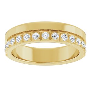 14K Yellow 1/3 CTW Natural Diamond Anniversary Band