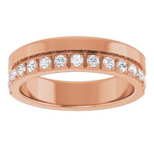 14K Rose 1/3 CTW Natural Diamond Anniversary Band