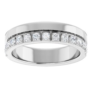 14K White 1/3 CTW Natural Diamond Anniversary Band