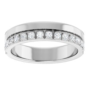 14K White 1/3 CTW Natural Diamond Anniversary Band