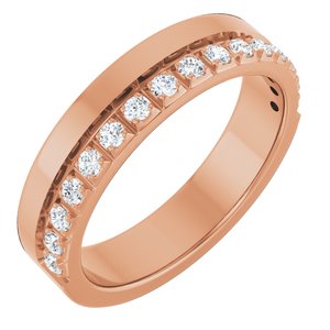 14K Rose 1/3 CTW Natural Diamond Anniversary Band