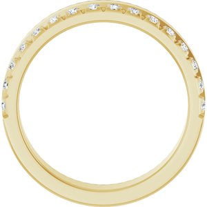 14K Yellow 1/3 CTW Natural Diamond Anniversary Band