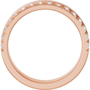 14K Rose 1/3 CTW Natural Diamond Anniversary Band