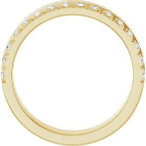 14K Yellow 1/3 CTW Natural Diamond Anniversary Band