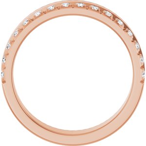 14K Rose 1/3 CTW Natural Diamond Anniversary Band