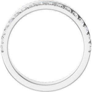14K White 1/3 CTW Natural Diamond Anniversary Band