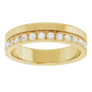 14K Yellow 1/3 CTW Natural Diamond Anniversary Band